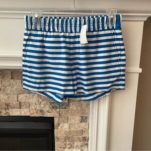 NWT J. Crew Boardwalk Shorts Striped Blue & White Sz 00
